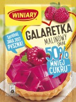 Jelly Raspberry Flavoured 50% Less Sugar 39g Winiary