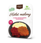 Minced Pork Meat Cutlet with Mashed Potatoes and Fried Beetroots 400g Virtu