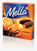 Glaretki Mella Pomarańczowe w Czekoladzie 190g Jutrzenka